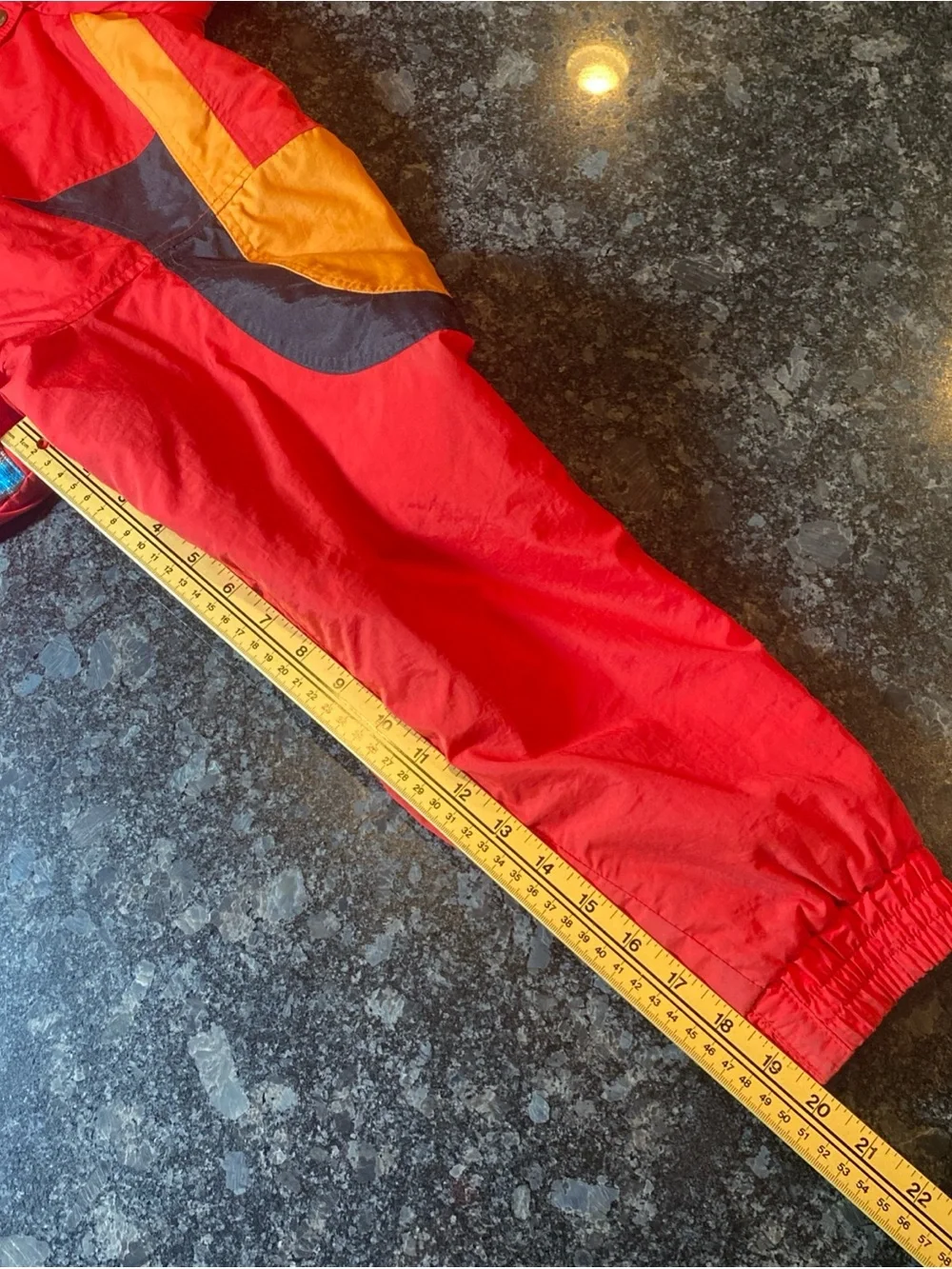 Vintage 90s Sun Ice Snow Aces Ski Jacket Colorblock Red Cropped Size 18